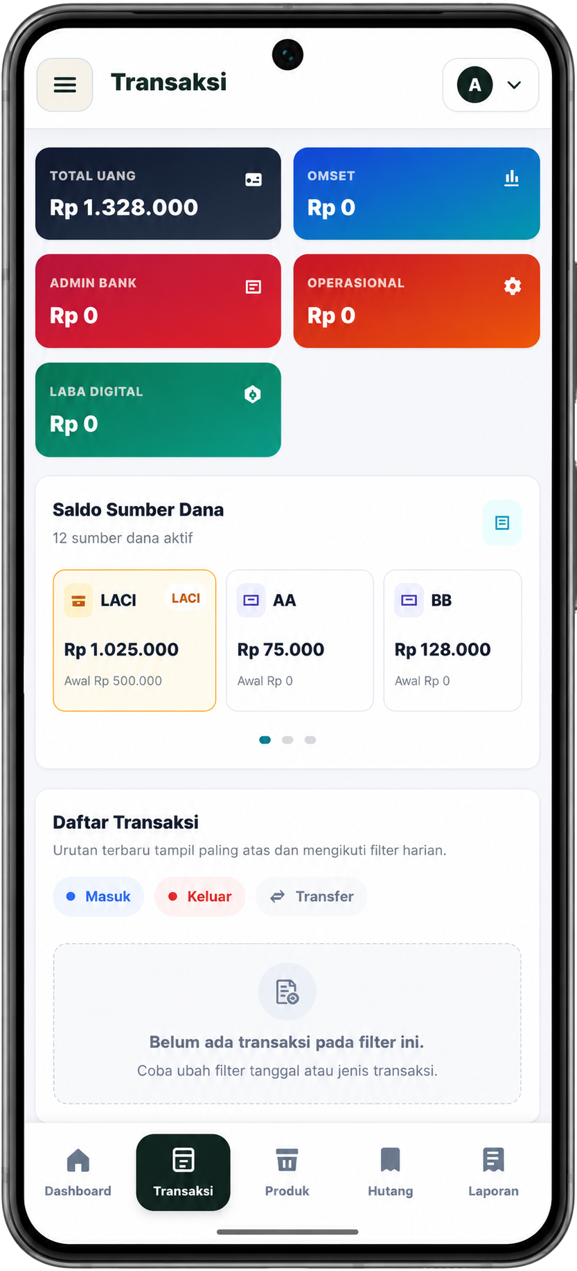 Kasir produk fisik